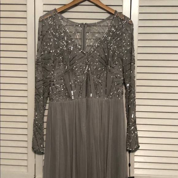 Adrianna Papell Long Sleeve Gown - Picture 4 of 7